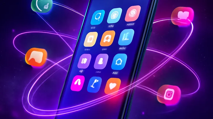 9777 COM - Sleek smartphone floating in space 9777 COM Sleek smartphone floating in space